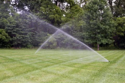 Lawn irrigation Stock-Fotos