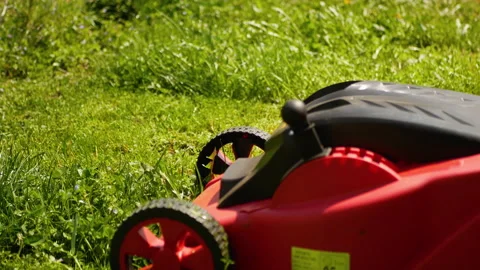 Lawn mover on grass Stock Footage 201472183