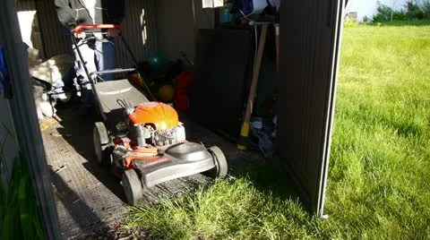 Lawn mow 8 Stock Footage 12423156