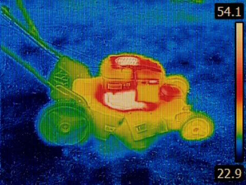 Lawn mower failure Stock Photos