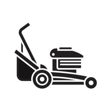 Lawn Mower Icon Stock Illustration