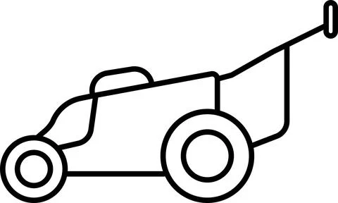 Lawn mower icon. Illustrazione stock