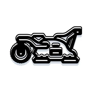 Lawn mower icon for yard work and gardening Stock Illustration