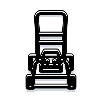 Lawn mower icon for yard work and garden maintenance Stock Illustration