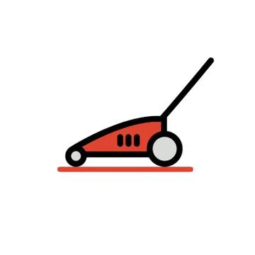 Lawn mower. Stock Illustration