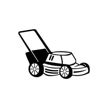 Lawn mower isolated Stock Illustration