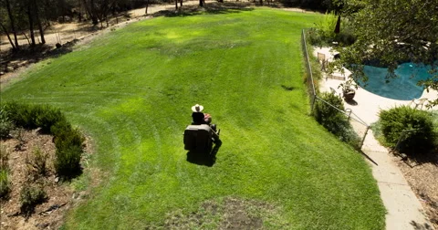 Lawn Mower Lapse Video stock 44722613