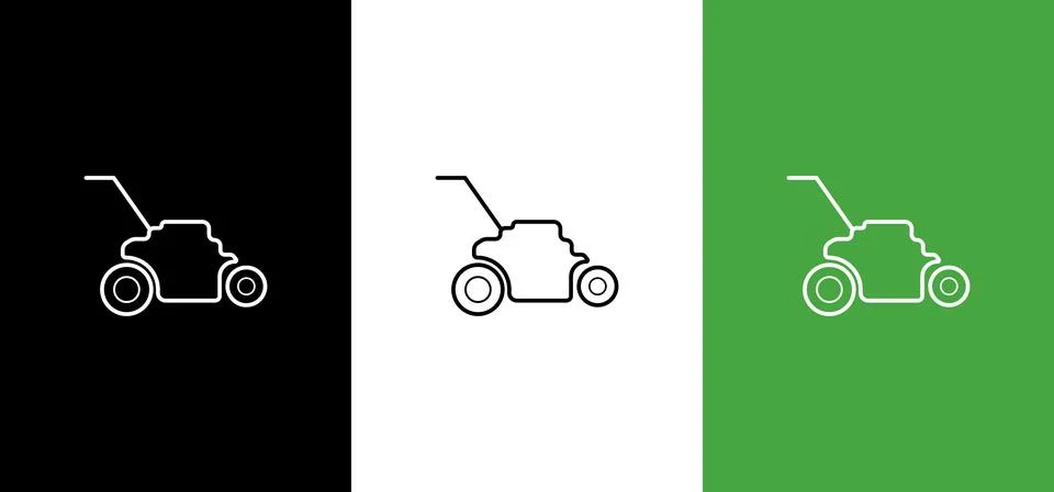 Lawn mower logo vector Template 스톡 일러스트