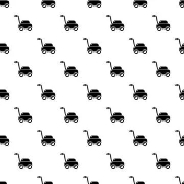 Lawn mower machine pattern seamless Stockillustratie