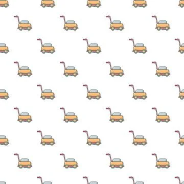 Lawn mower machine pattern seamless Stock Illustration