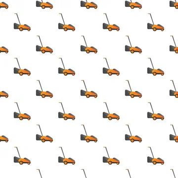 Lawn mower machine repeating pattern for landscaping background イラスト素材