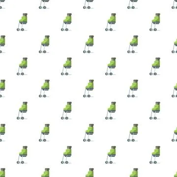 Lawn mower seamless pattern on white background Illustrazione stock