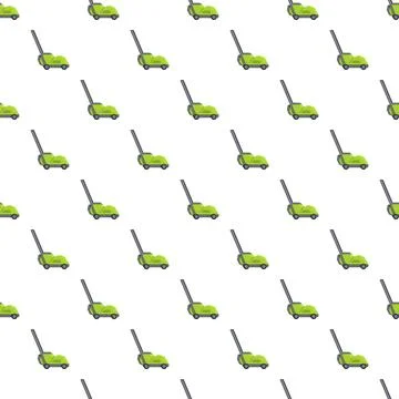 Lawn mower tool pattern for garden maintenance background 스톡 일러스트