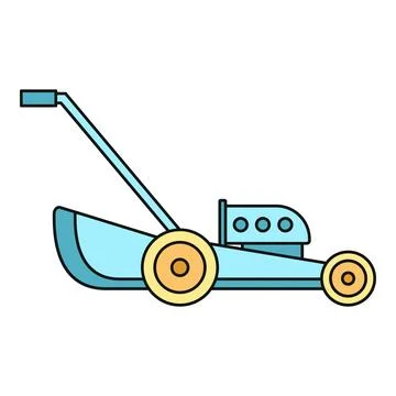 Lawn mower vector icon for garden care and grass cutting Stockillustratie