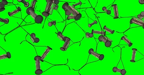 Lawn mowers falling background Stock Footage 99949066