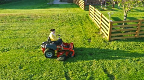 Lawn mowing Video stock 49930965
