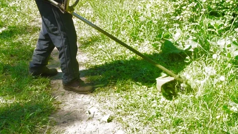 Lawn mowing Stock Footage 91217757
