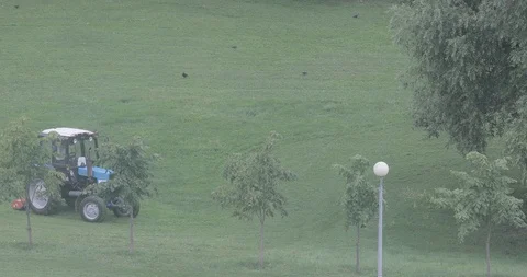 Lawn mowing tractor Stock-Footage 116876074