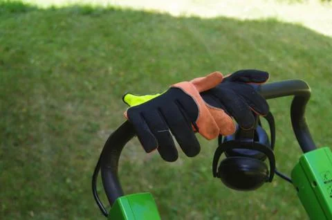 Lawnmower handle Stock Photos