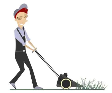 Lawnmower illustration Stock Illustration