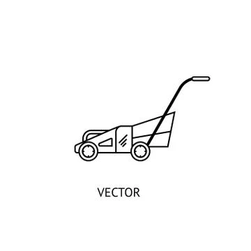 Lawnmower line icon Stock Illustration