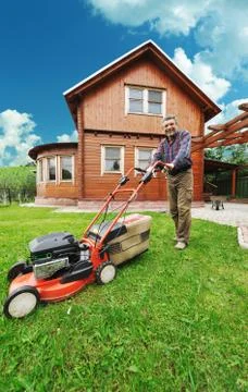 The lawnmower man Stock Photos