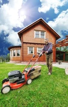 The lawnmower man Stock Photos