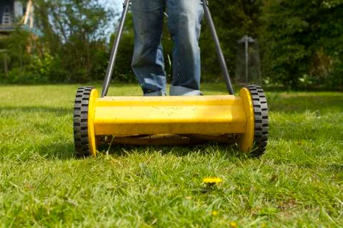 Lawnmower Stockfoto's