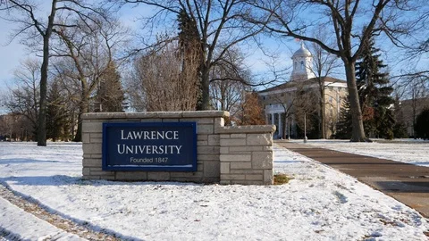 Lawrence University Sign Stock Footage 100526919