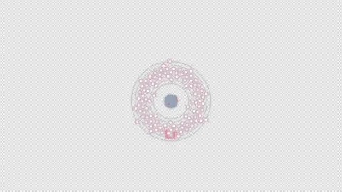 Lawrencium Lr Bohr Atom Model Clean No Text Animation Video Overlay Alpha 4K 動画素材 339363496