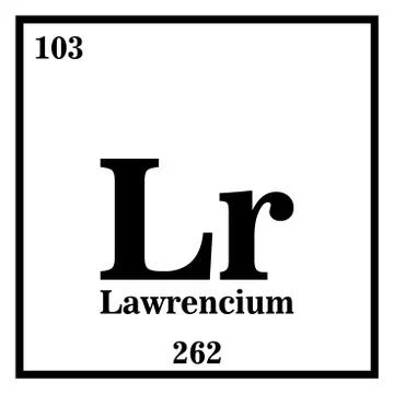 Lawrencium Periodic Table of the Elements Vector illustration eps 10 스톡 일러스트