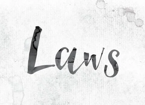 Laws Concept Painted in Ink Stock Illustration