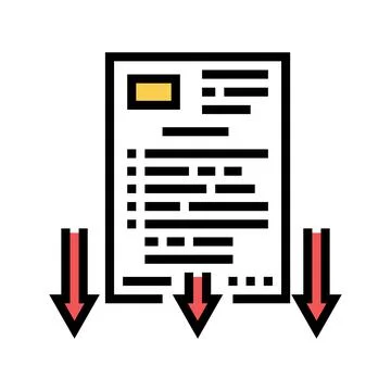 Lawsuit document color icon vector illustration Illustrazione stock