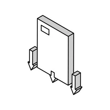 Lawsuit document isometric icon vector illustration Illustrazione stock