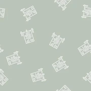 Lawsuit document line seamless pattern Illustrazione stock