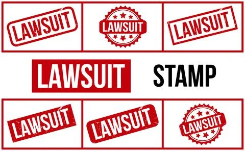 Lawsuit Rubber Stamp set Vector Stock Illustration