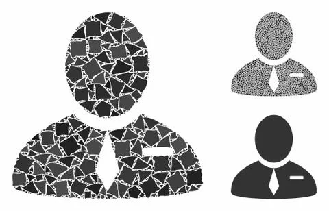 Lawyer Composition Icon of Bumpy Pieces Stock Illustration