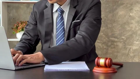 Lawyer concepts to testify to clients and to provide counseling in cases Stock Footage 217506526
