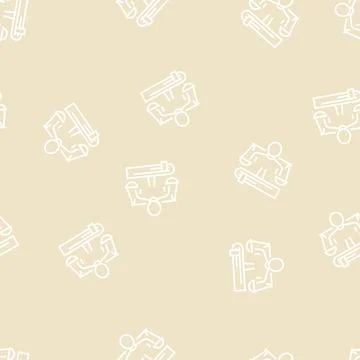 Lawyer expert line seamless pattern Stock Illustration