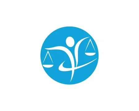 Lawyer logo template vector icon Stock Illustration