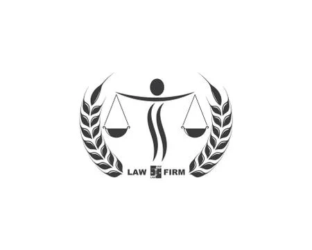 Lawyer logo vector template design Stock Illustration