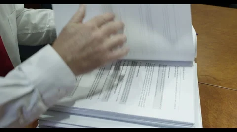 Lawyer reading case Stock Footage 51692653
