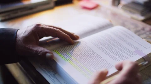 Lawyer reads in a code Video stock 118890945