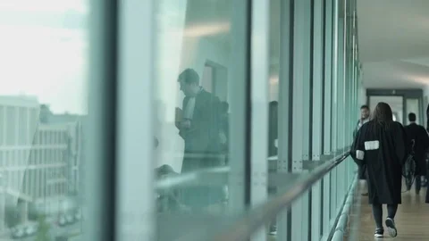 Lawyer reflection window Stock Footage 82888177