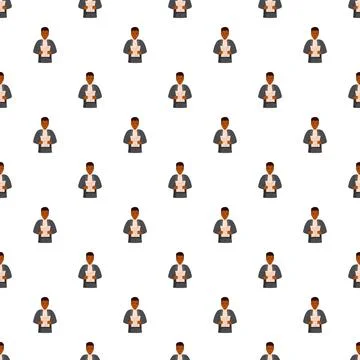 Lawyer student holding documents seamless pattern background イラスト素材