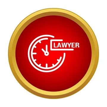 Lawyer time working schedule and legal advice icon Stock Illustration