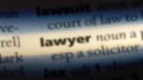 Lawyer word in a dictionary. Stock Footage 99562114