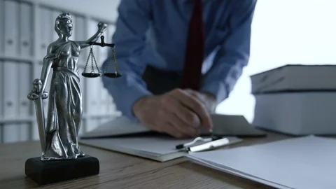 Lawyer writing notes on clipboard note paper Stock-Footage 104250544