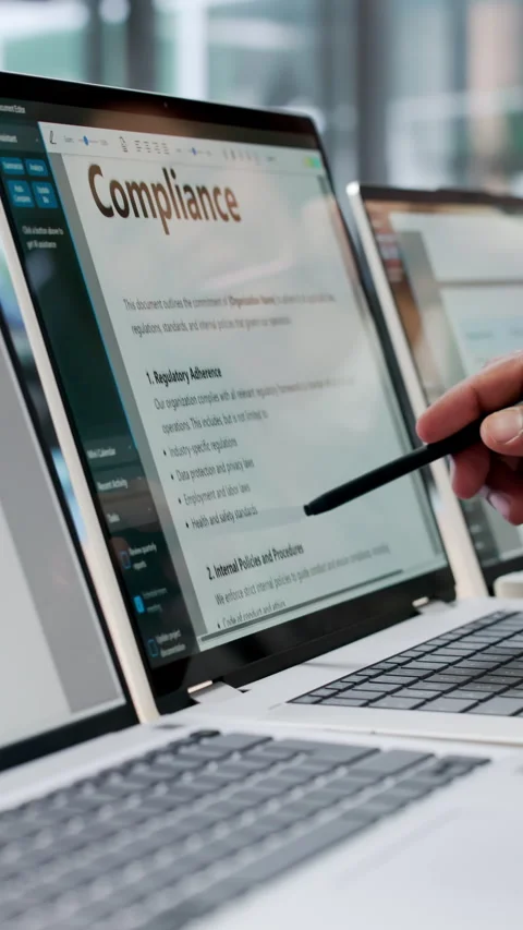 Lawyers Reviewing Compliance Documents Stock Footage 331522480