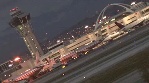 LAX Airport Video stock 18009851